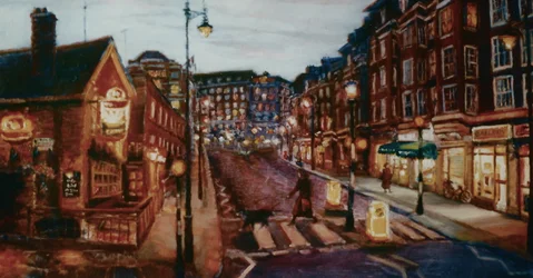 Ebury Bridge Rd. Pimlico Evening Street